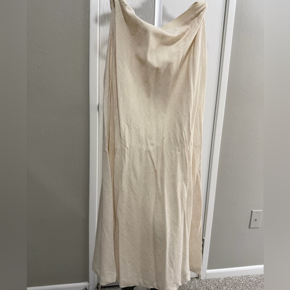 Primark Cream Fabric linen skirt
